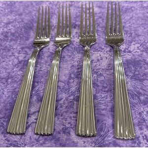 Reed & Barton Berkeley 18/10 Stainless Steel Flatware Dinner Fork Forks Set Of 4